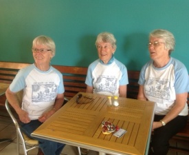 Kathleen, Susan and Maureen at local cafe in Penneshaw, Kangaroo Island, South Australia